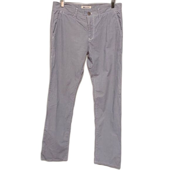 Mac Jeans Lenny Gray Blue Slim Fit Flat Front Chino Style Jeans Size 33/34 - Picture 3 of 15